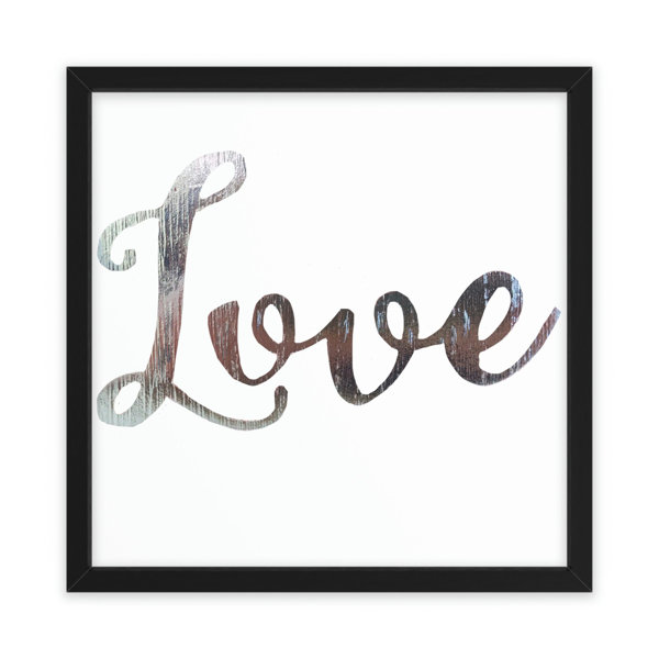 Latitude Run® Love Picture Frame Textual Art Wayfair